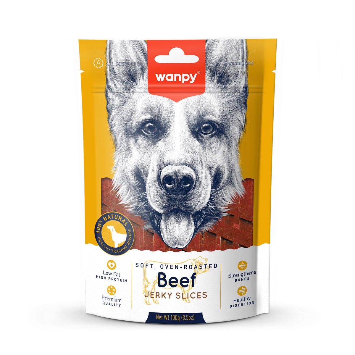 Wanpy Soft Beef Jerky Slices 100g - Shopivet.com