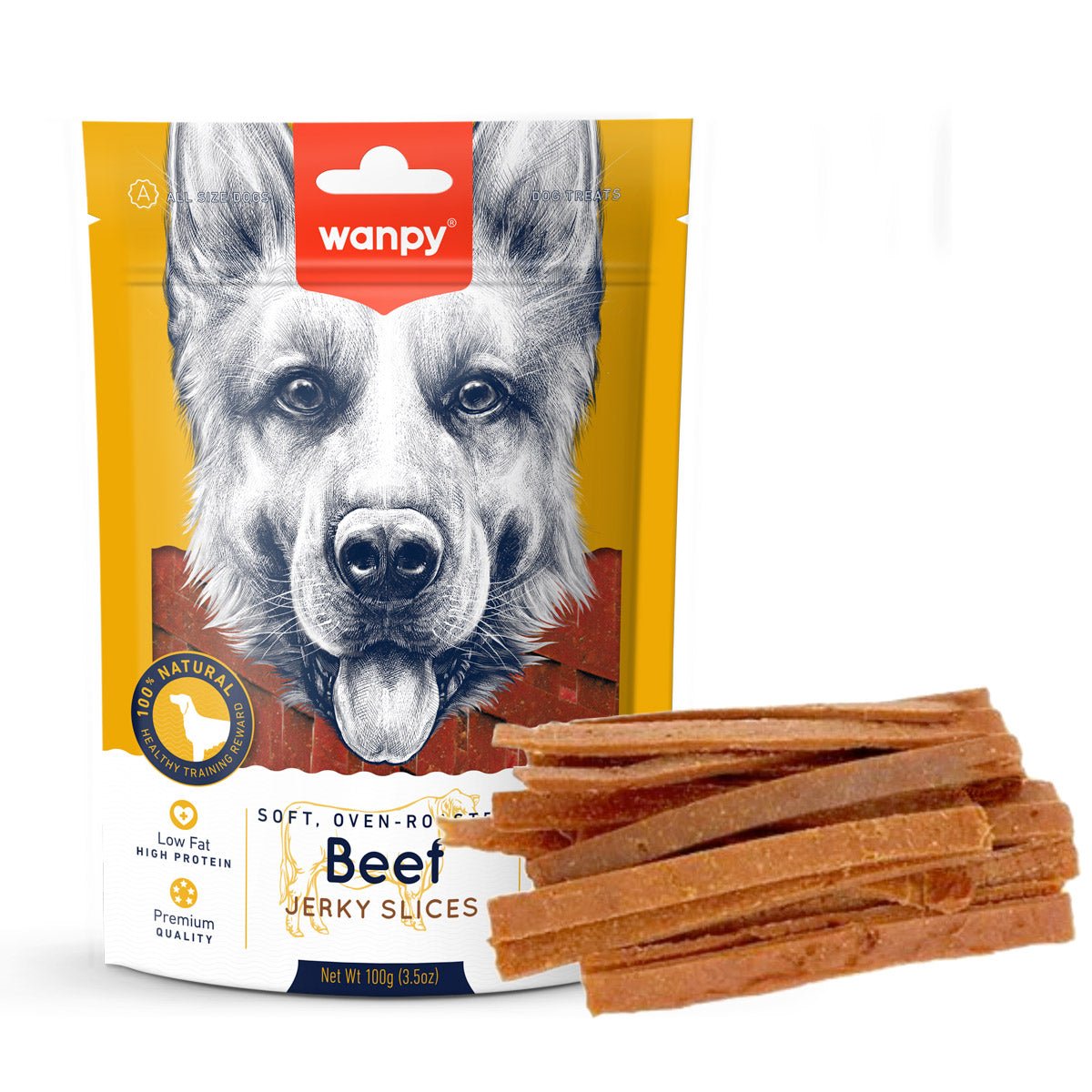 Wanpy Soft Beef Jerky Slices 100g - Shopivet.com