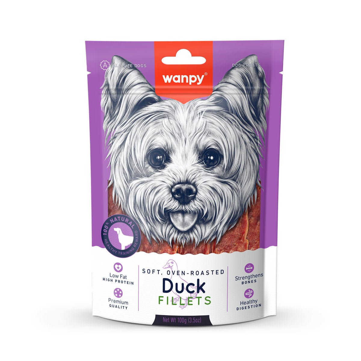 Wanpy Soft Duck Fillets 100g - Shopivet.com
