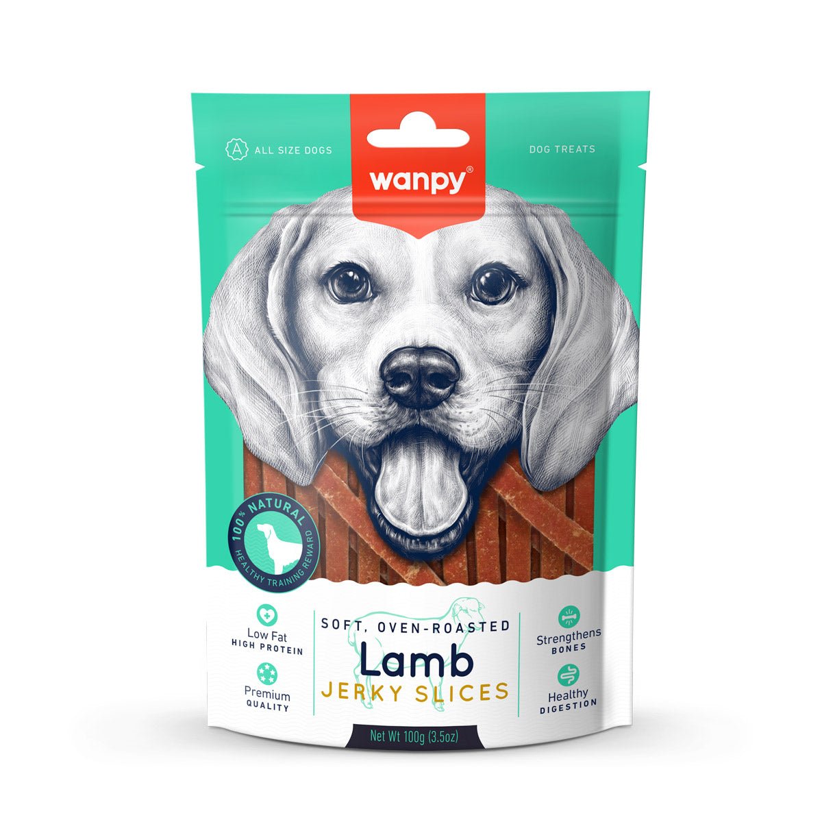 Wanpy Soft Lamb Jerky Slices 100g - Shopivet.com