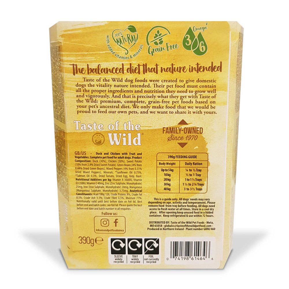 Wet Food DUCK Fruit & Veg Tray - Shopivet.com