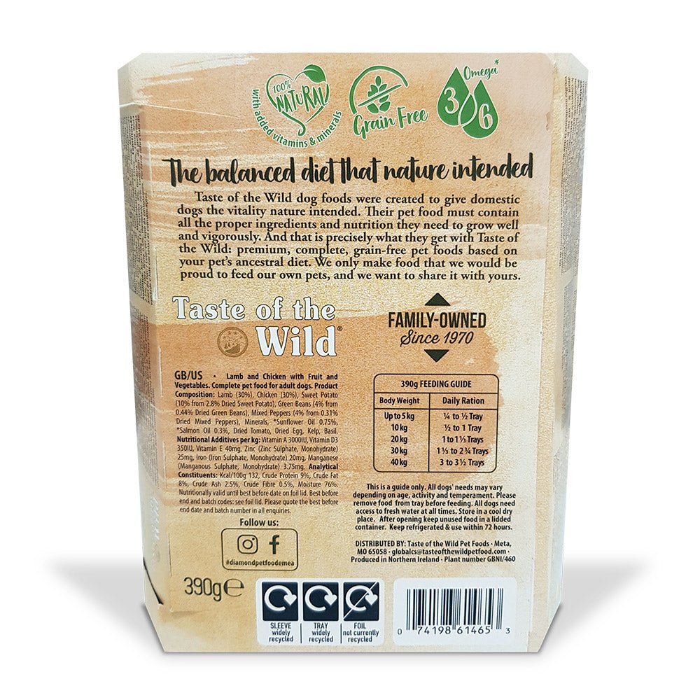 Wet Food LAMB Fruit & Veg Tray - Shopivet.com