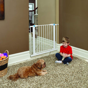 White Glow in the Dark Steel Pet Gate - 29" - Shopivet.com