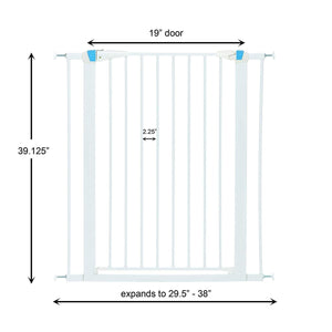 White Glow in the Dark Steel Pet Gate - 29" - Shopivet.com