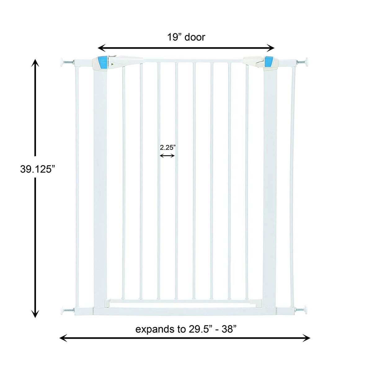 White Glow in the Dark Steel Pet Gate - 39" - Shopivet.com