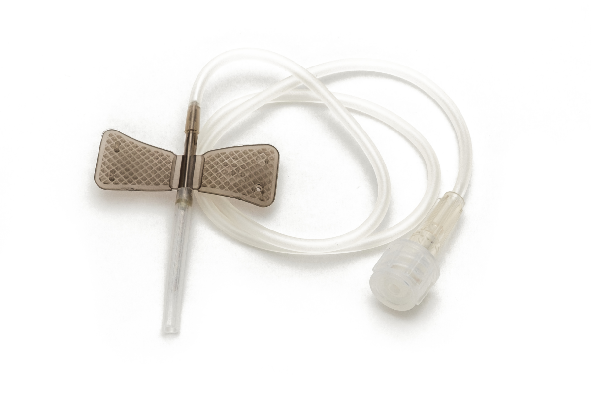 Winged needle infusion set - black - 22G - 0.7mm - 20mm 100 pcs
