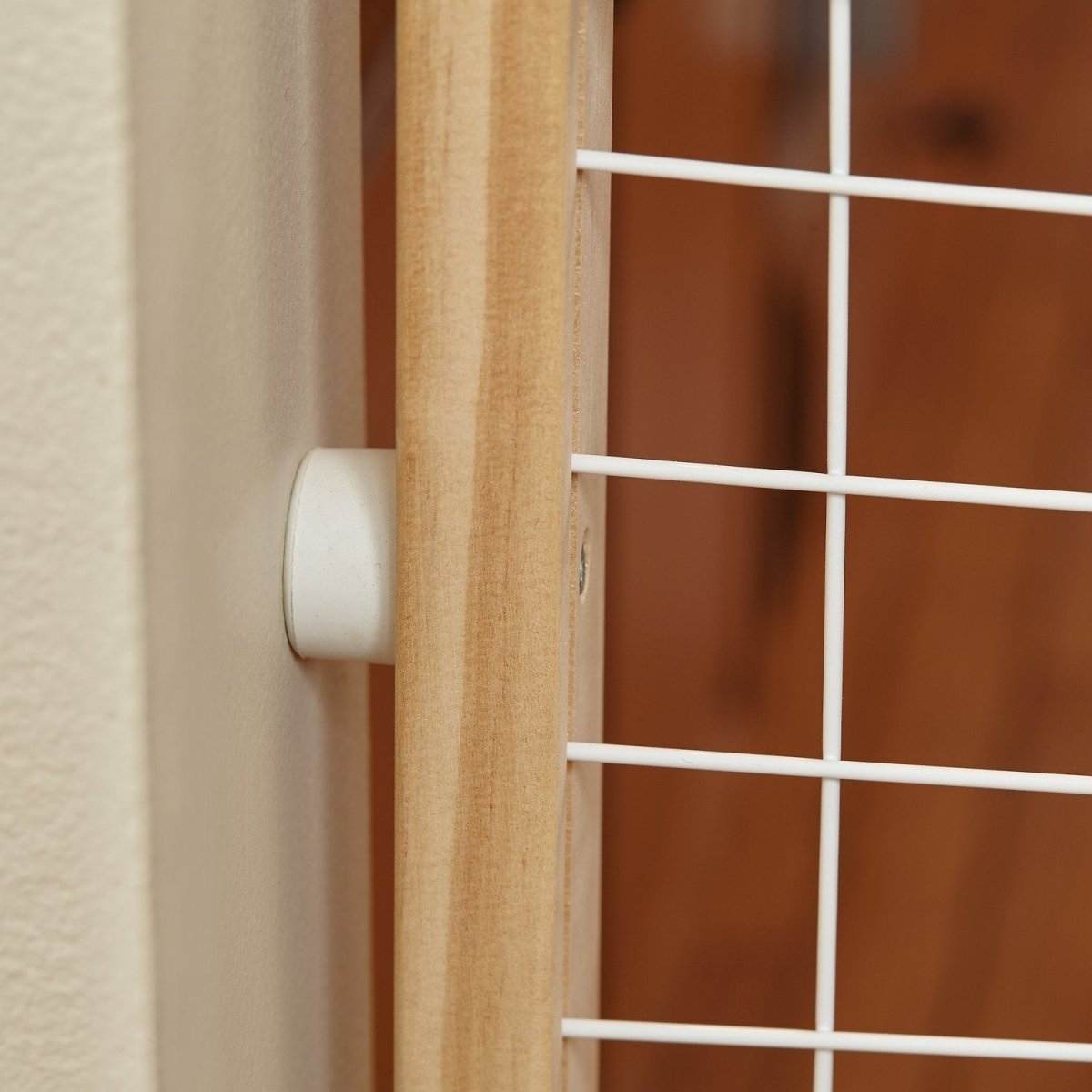 Wood and Wire Mesh Pet Gate - 24 inch - Shopivet.com
