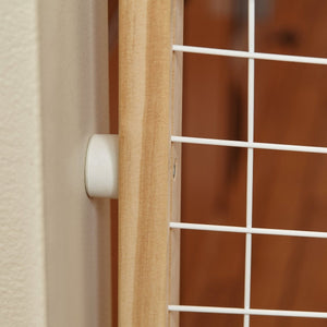 Wood and Wire Mesh Pet Gate - 24 inch - Shopivet.com