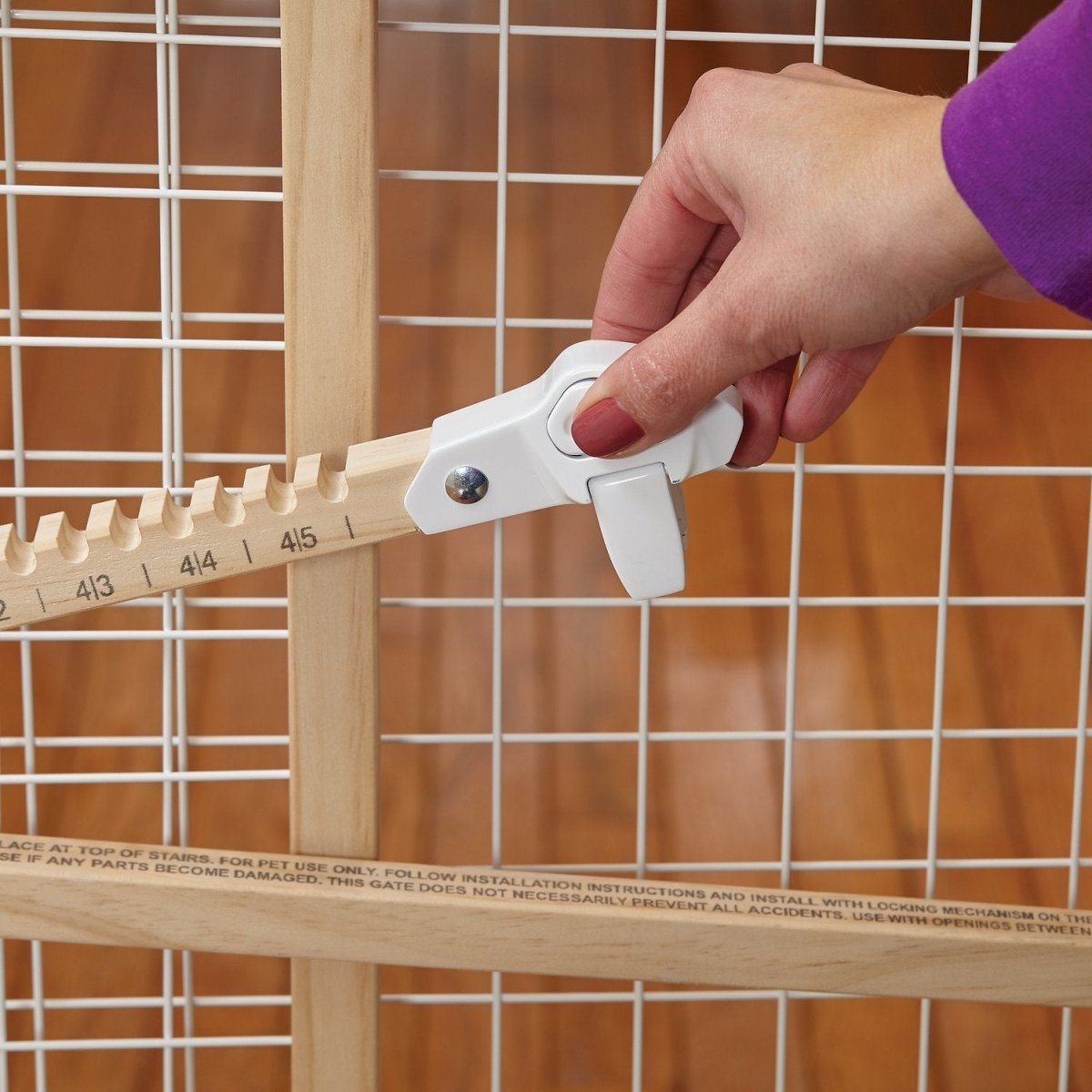 Wood and Wire Mesh Pet Gate - 44 inch - Shopivet.com