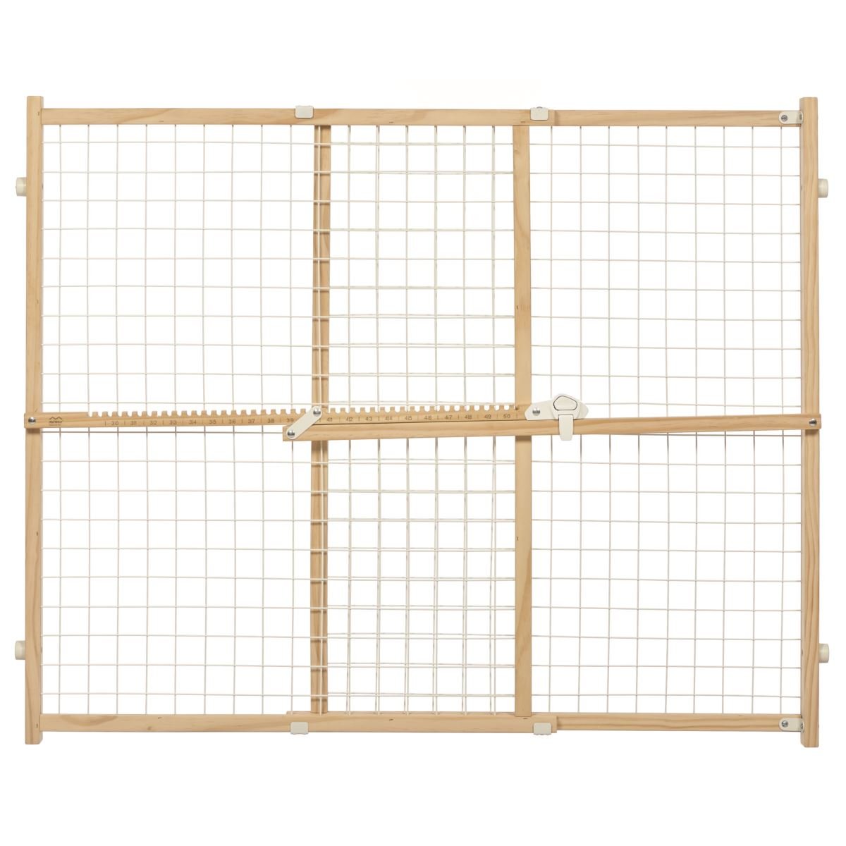 Wood and Wire Mesh Pet Gate - 44 inch - Shopivet.com