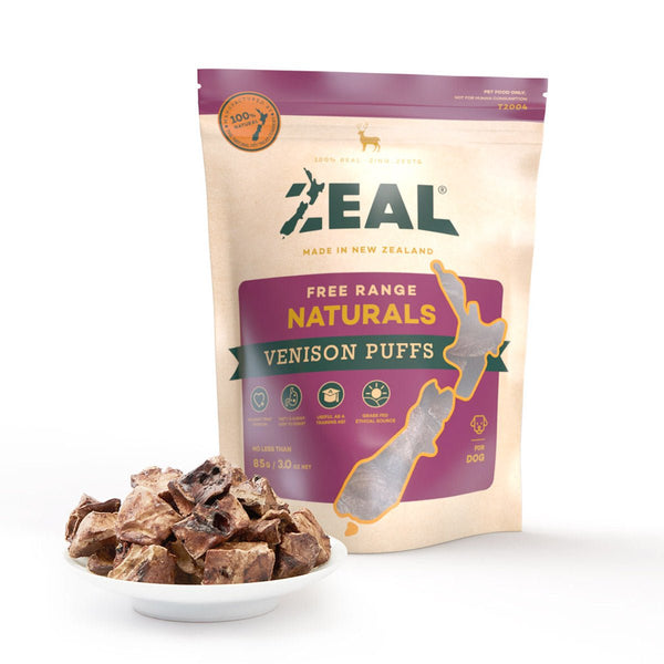 Zeal Dried Venison Puffs 85g - Shopivet.com