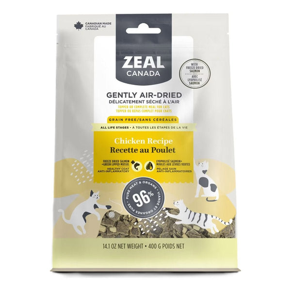 Zeal Gently Air - Dried Chicken with Freeze Dried Salmon for Cats 14oz/400g - Shopivet.com