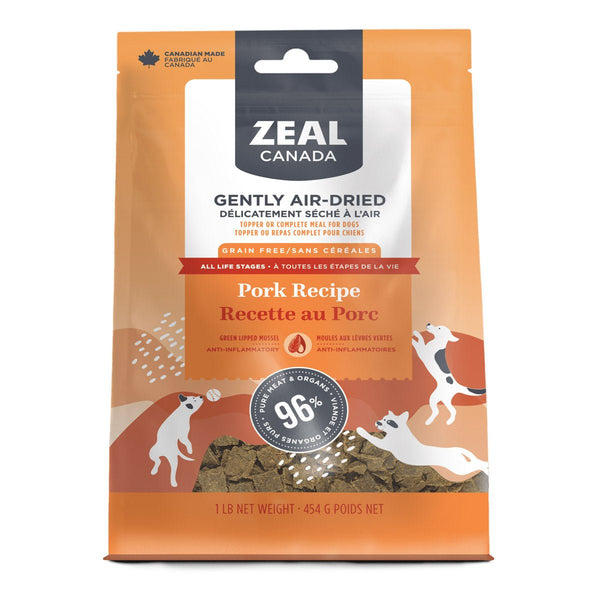 Zeal Gently Air - Dried Pork Recipe for Dogs - 2.2lbs/1kg - Shopivet.com