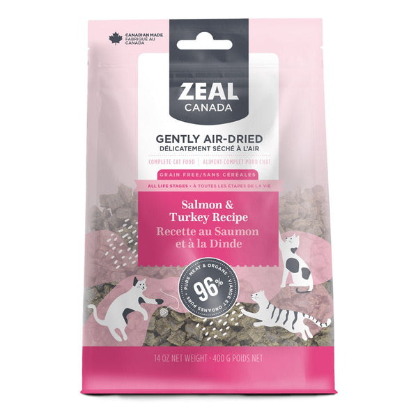 Zeal Gently Air - Dried Salmon and Turkey Recipe for Cats 14oz/400g - Shopivet.com