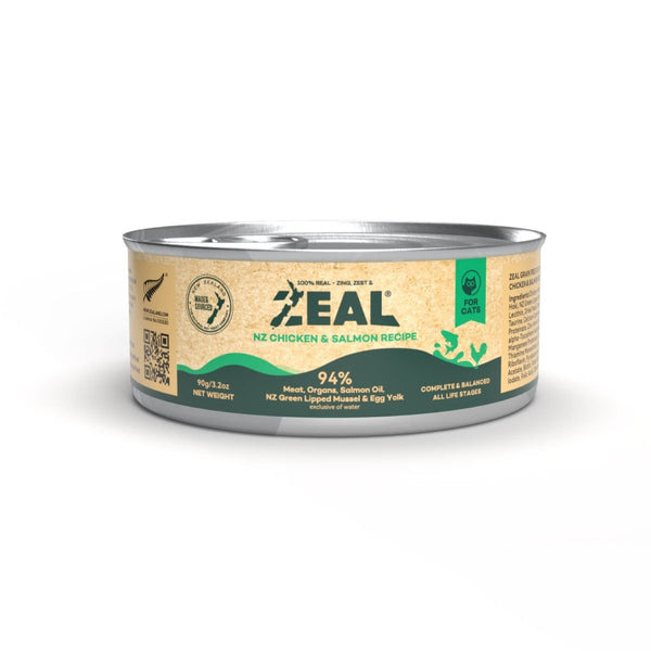 Zeal Grain Free Canned Cat Food 90g – (Chicken & Salmon) - Shopivet.com