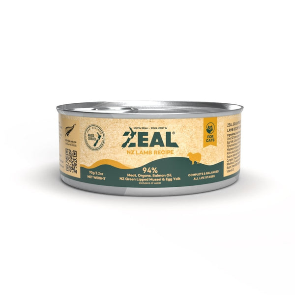 Zeal Grain Free Canned Cat Food 90g – (Lamb Recipe) - Shopivet.com