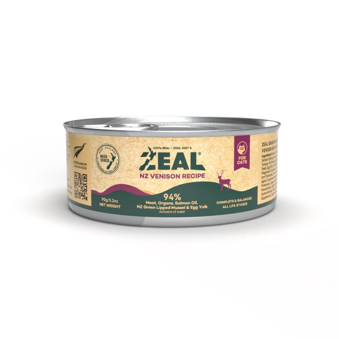 Zeal Grain Free Canned Cat Food 90g – (Venison Recipe) - Shopivet.com