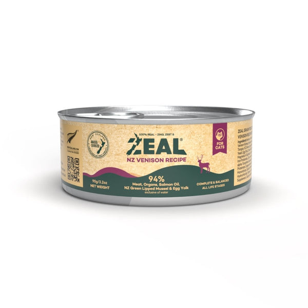 Zeal Grain Free Canned Cat Food 90g – (Venison Recipe) - Shopivet.com