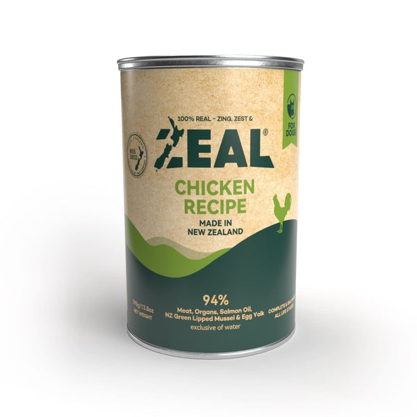 Zeal Grain Free Canned Dog Food 390g – (Chicken Recipe) - Shopivet.com