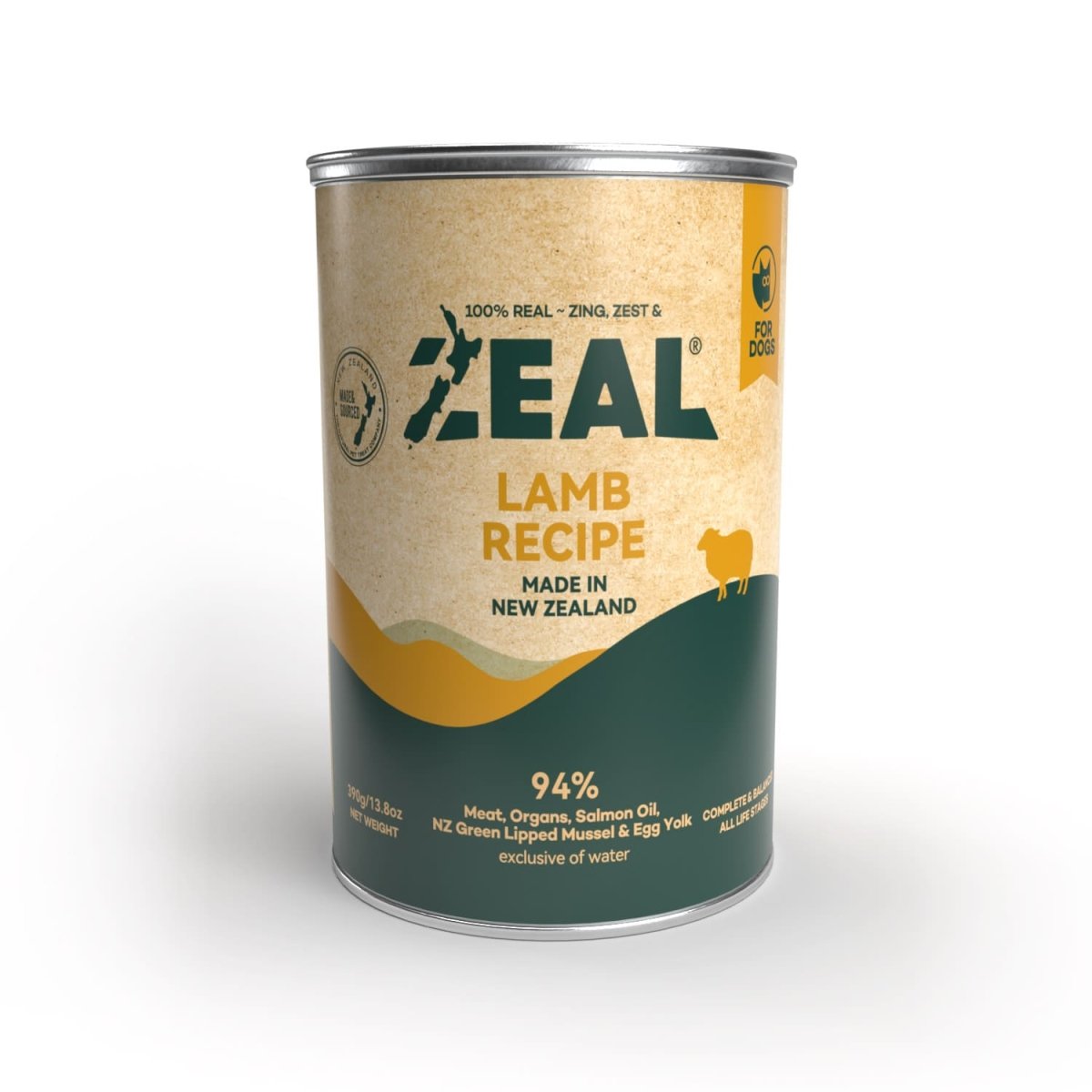 Zeal Grain Free Canned Dog Food 390g – (Lamb Recipe) - Shopivet.com