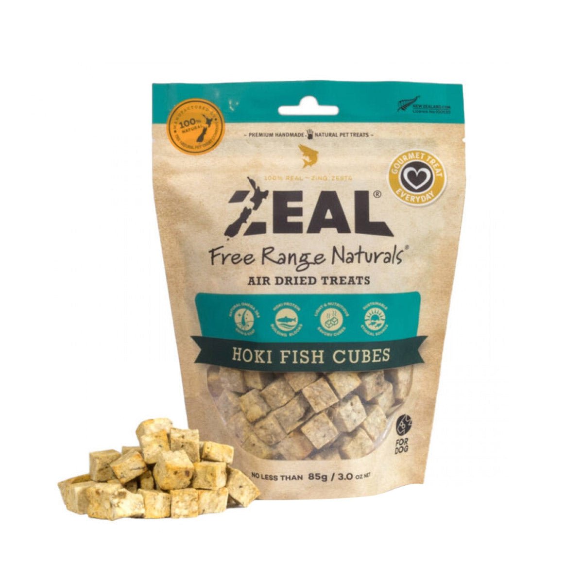 Zeal Hoki Fish Cubes 85g - Shopivet.com