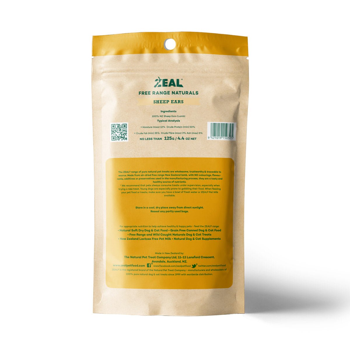 Zeal Sheep Ears 125g - Shopivet.com