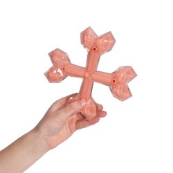 Zeus Duo Cross, 15cm, Coral, Chicken Scent - Shopivet.com