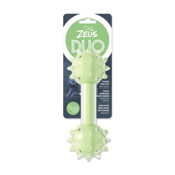 Zeus Duo Spike Dumbbell, 18cm, Green, Mint Scent - Shopivet.com