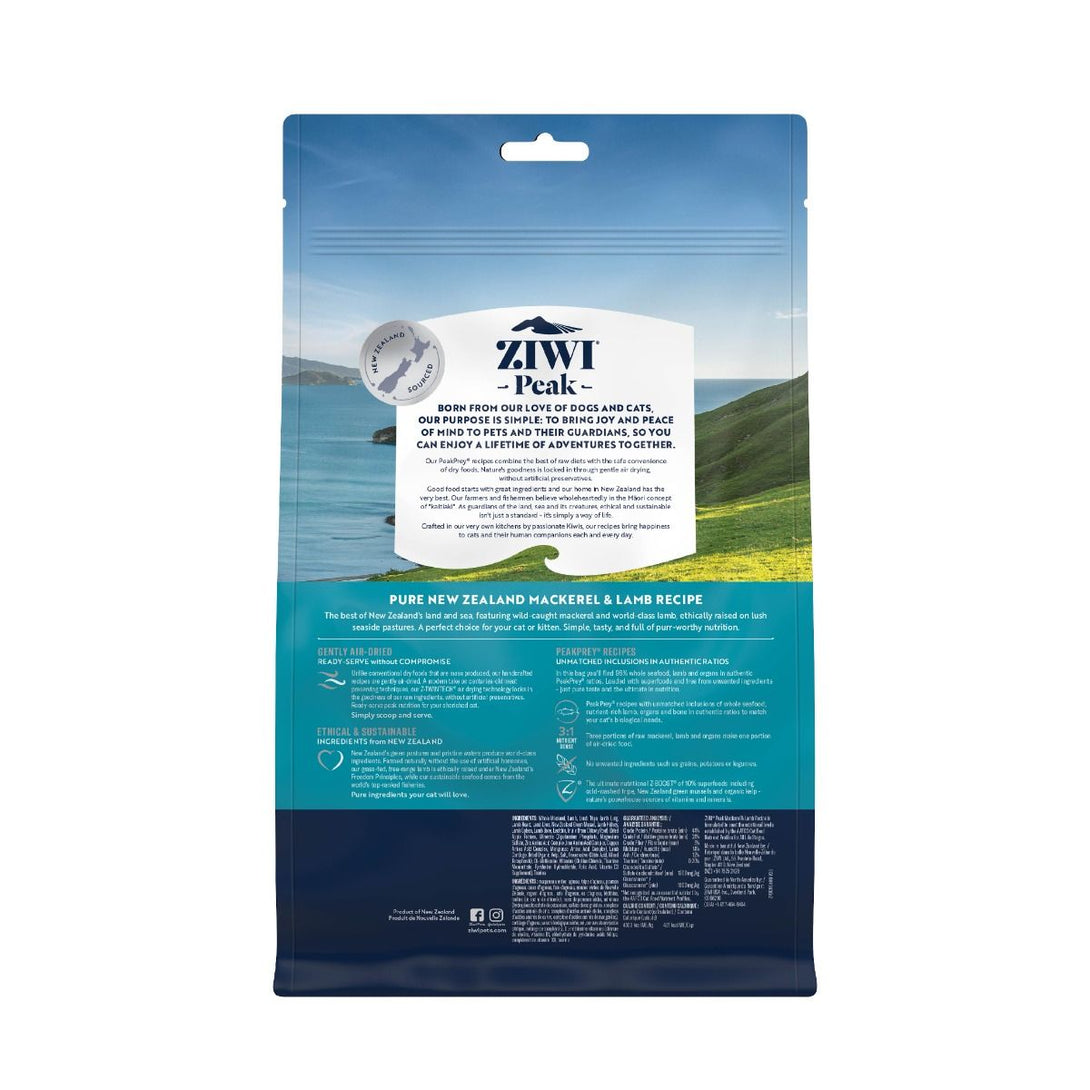 ZIWI Peak Air - Dried Mackerel & Lamb Recipe Dry Cat Food - 400G - Shopivet.com