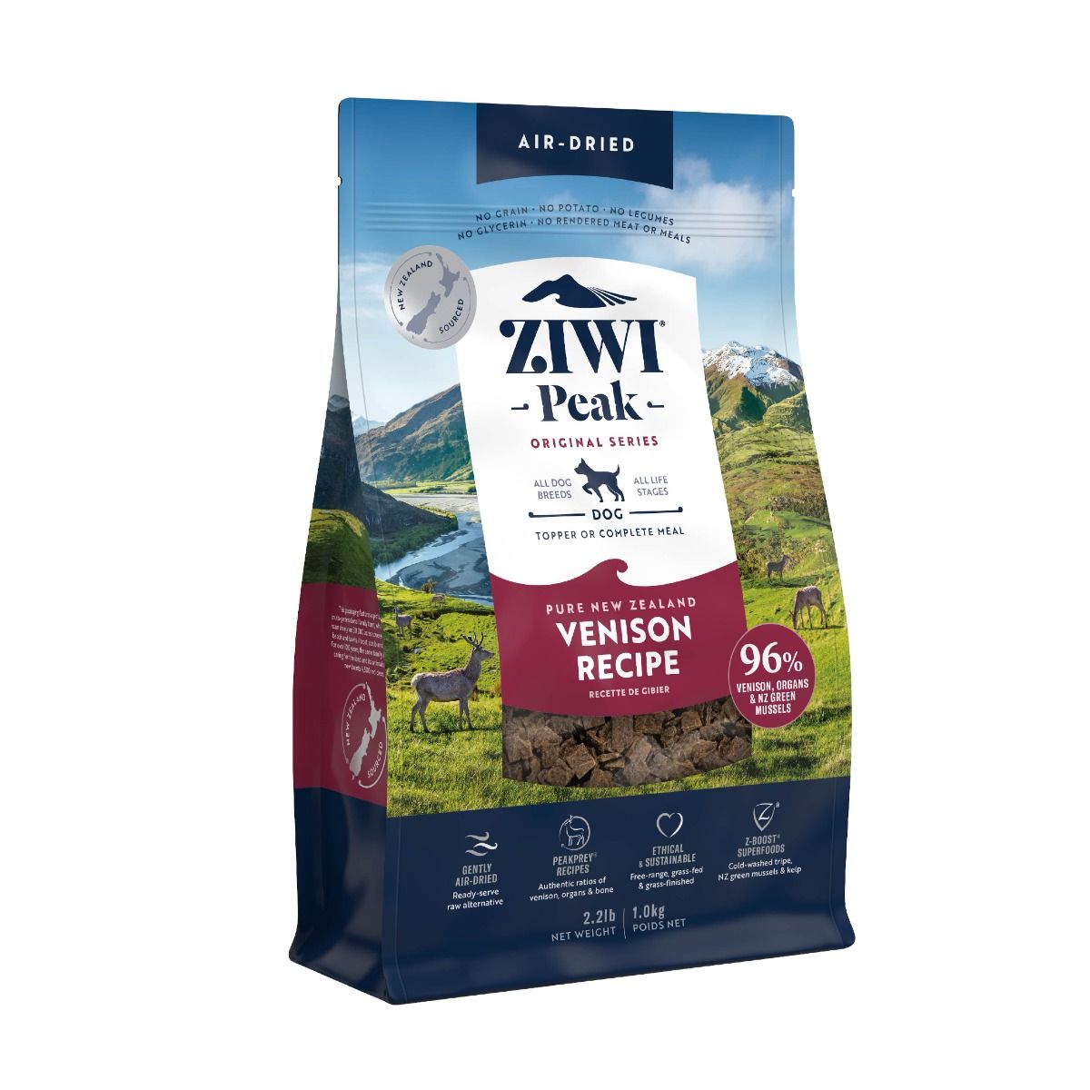 ZIWI Peak Air - Dried Venison Recipe Dry Dog Food - 1KG - Shopivet.com