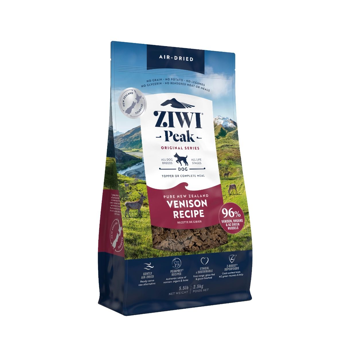 ZIWI Peak Air - Dried Venison Recipe Dry Dog Food - 2.5KG - Shopivet.com