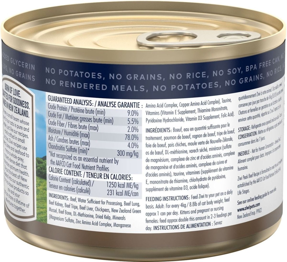 ZIWI Peak Beef Recipe Wet Cat Food - 185G - Shopivet.com