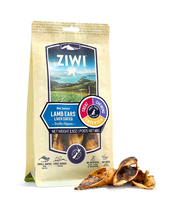 ZIWI Peak Lamb Ears Liver Coated Dog Treats 60g - 60G - Shopivet.com