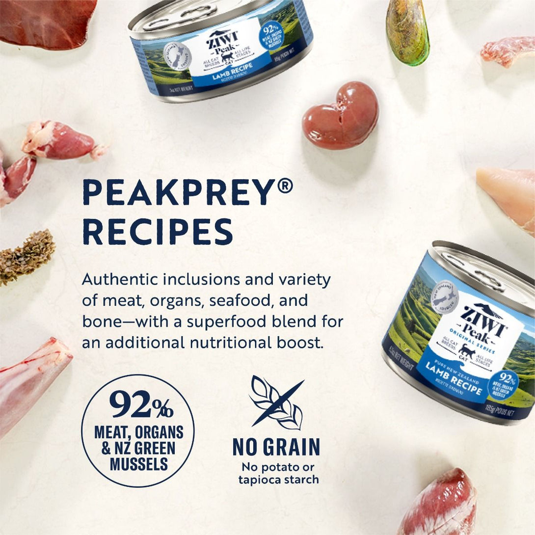 ZIWI Peak Lamb Recipe Wet Cat Food - 185G - Shopivet.com