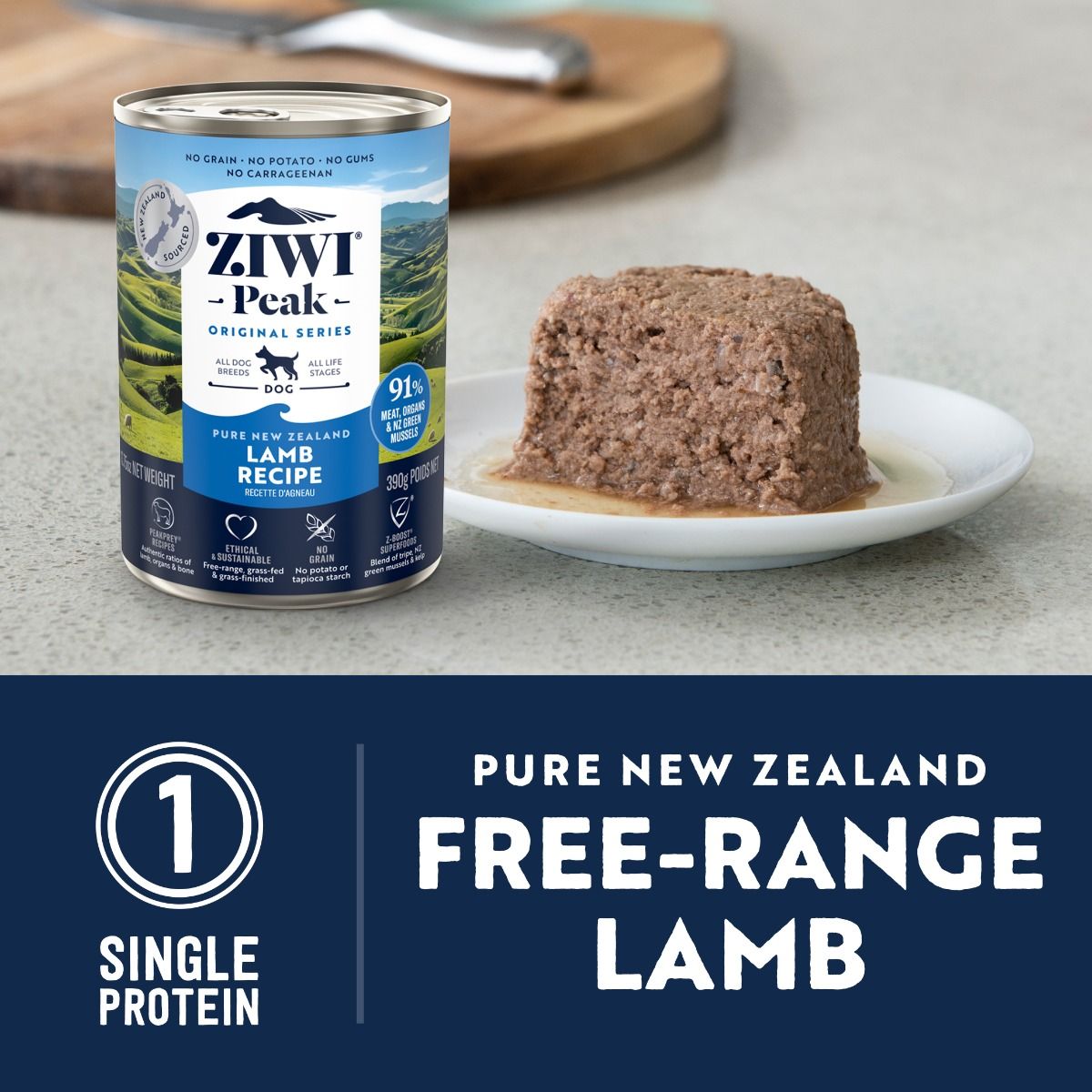 ZIWI Peak Lamb Recipe Wet Dog Food - 390G - Shopivet.com