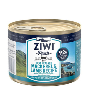 ZIWI Peak Mackerel & Lamb Recipe Wet Cat Food - 185G - Shopivet.com