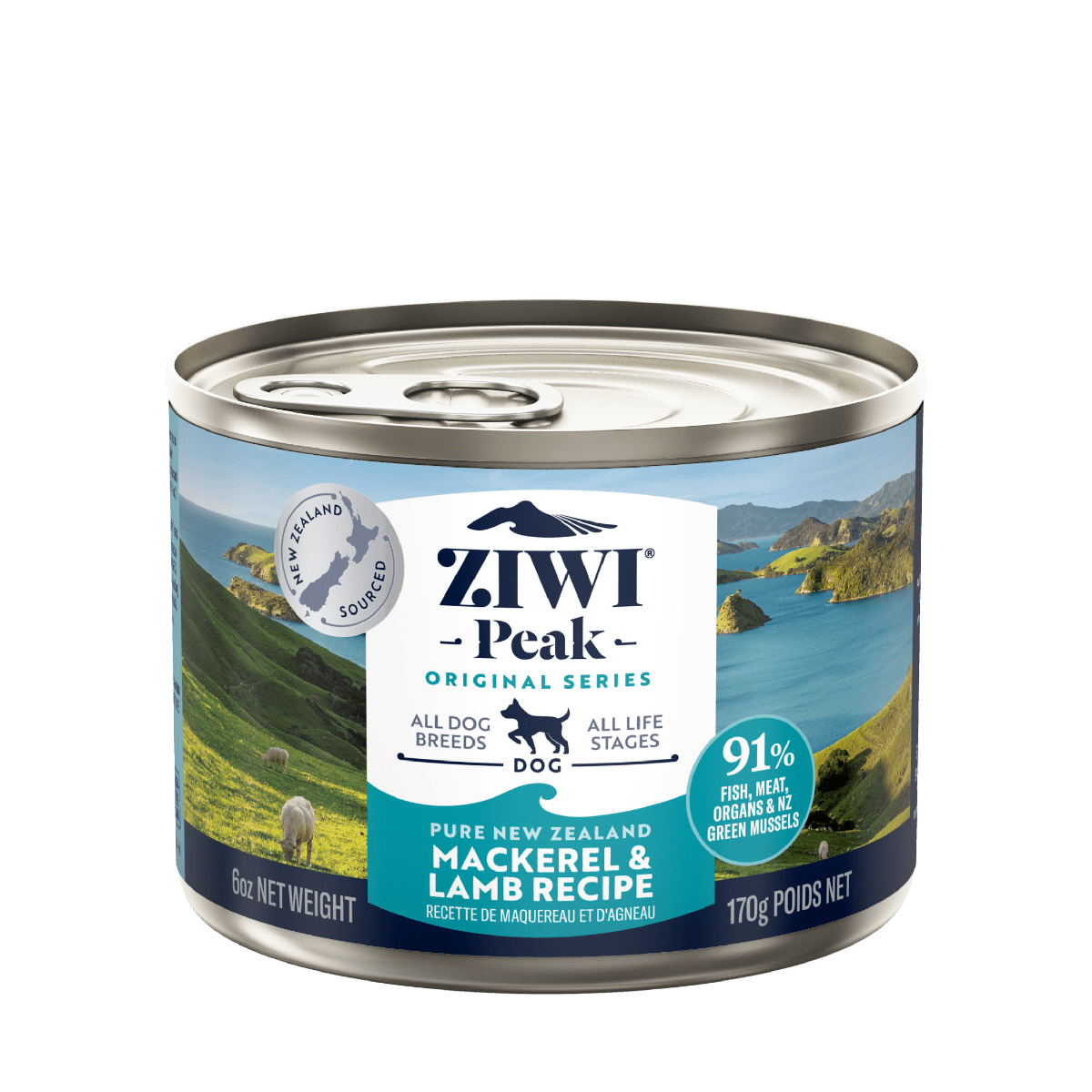 ZIWI Peak Mackerel & Lamb Recipe Wet Dog Food - 390G - Shopivet.com