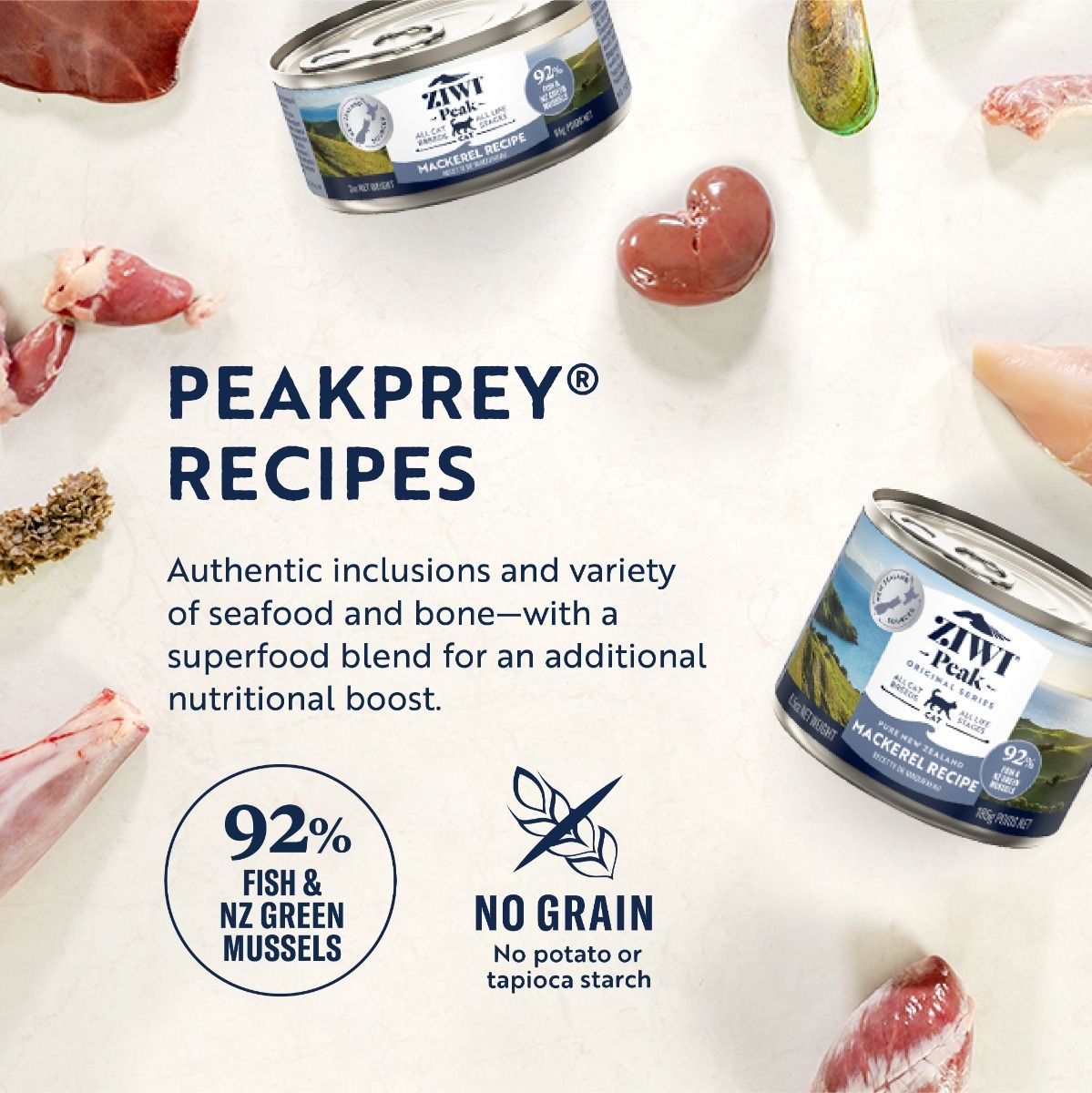 ZIWI Peak Mackerel Recipe Wet Cat Food - 185G - Shopivet.com