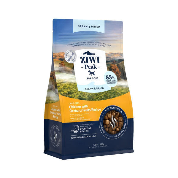 ZIWI Peak Steam & Dried Cage - Free Chicken with Orchard Fruits Recipe Dry Dog Food - 3.2kg - Shopivet.com