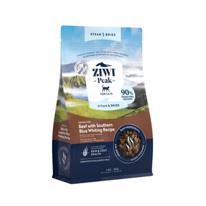 ZIWI Peak Steam & Dried Grass - Fed Beef with Southern Blue Whiting Recipe Dry Cat Food - 800g - Shopivet.com