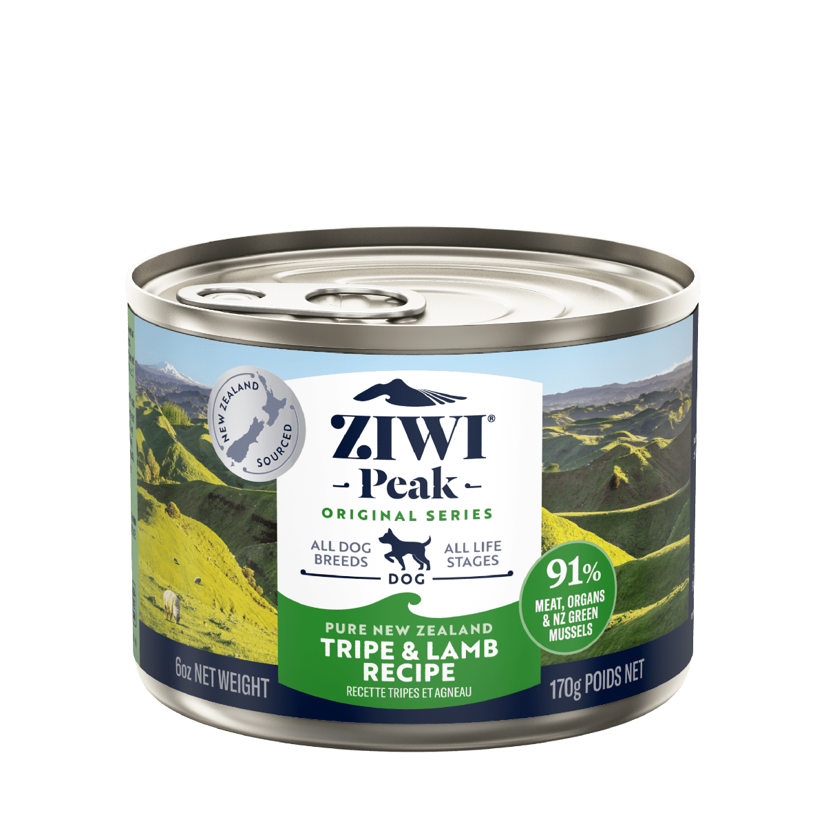 ZIWI Peak Tripe & Lamb Recipe Wet Dog Food - 170g - Shopivet.com