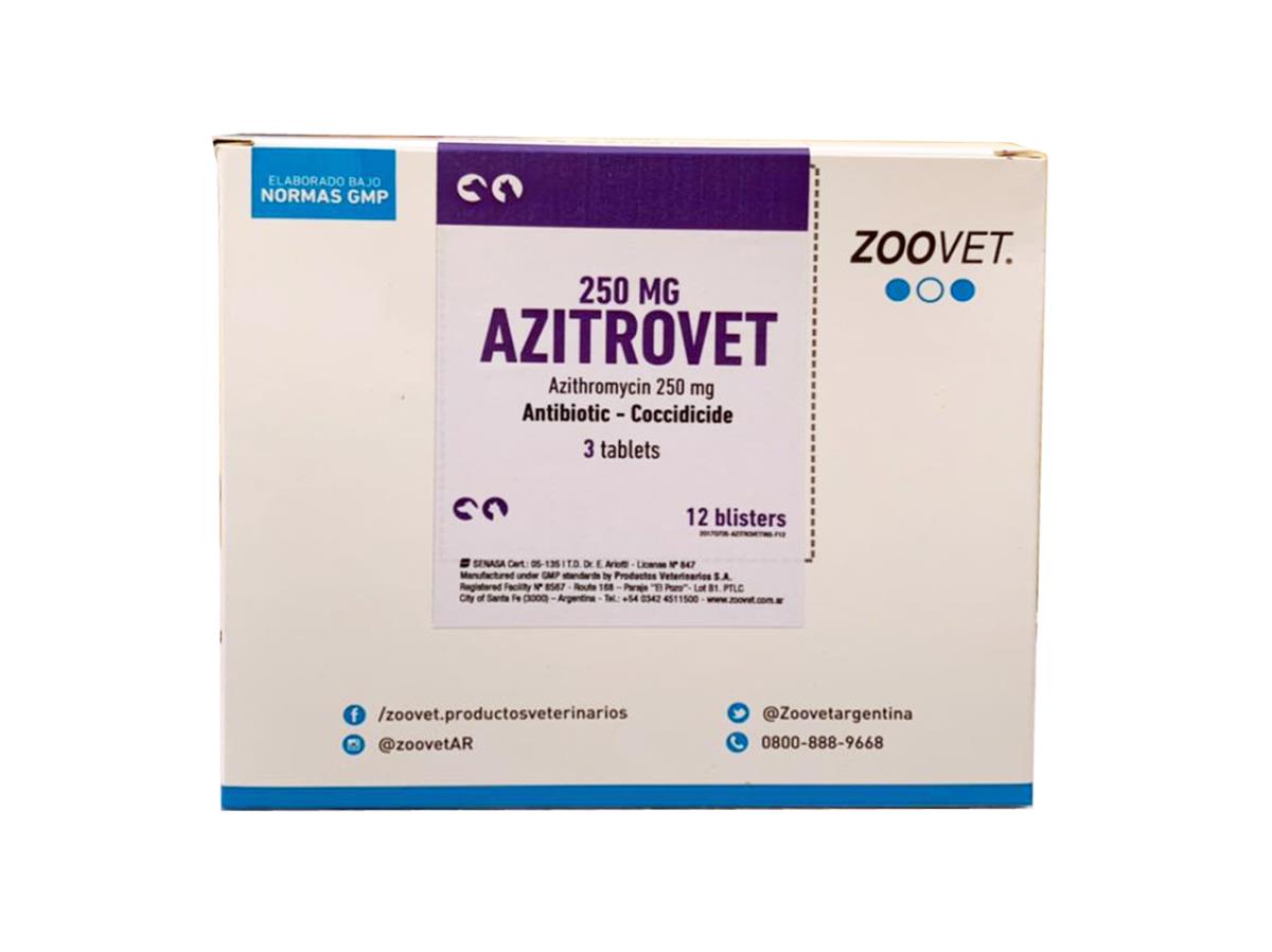 AZITROVET 250 MG 12 FLOW-PACK EXHIBITOR