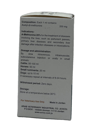 A - METHIONINE 20% injection 100 ml - Shopivet.com