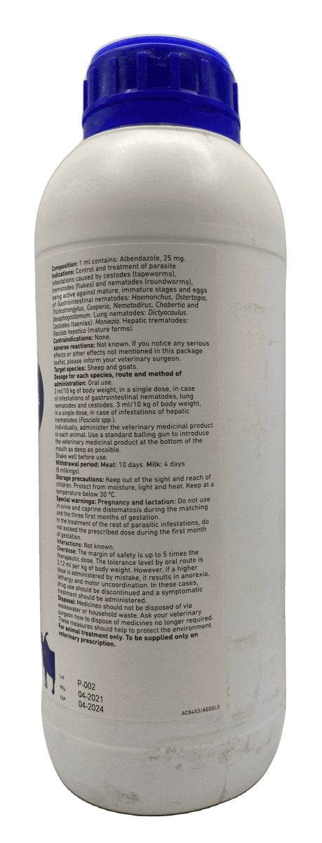 ALBENDAZOL 2.5% GANADEXIL 1Liter - Shopivet.com