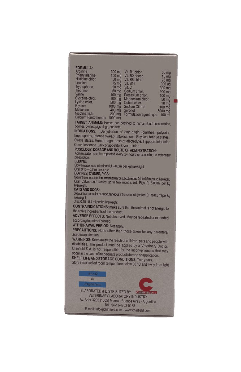 AMINOACIDOS VIT INJECTION 250ml - Shopivet.com