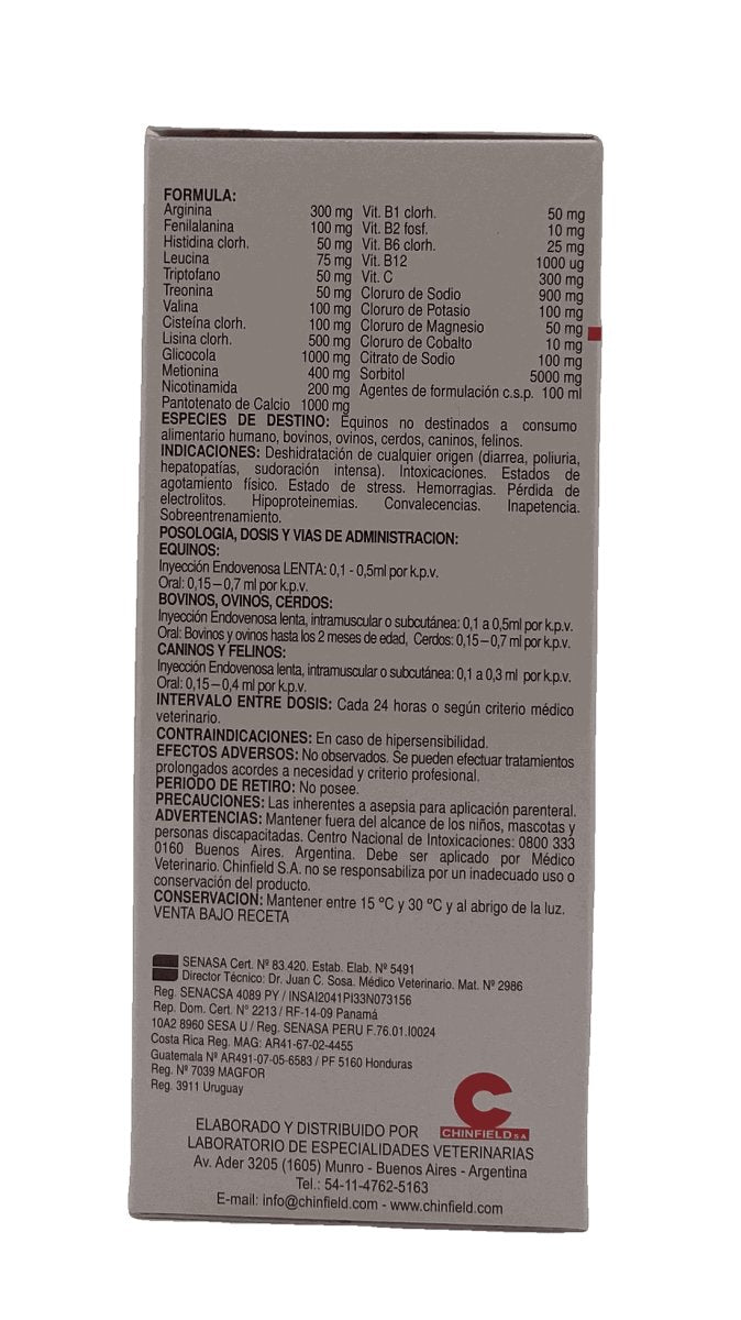 AMINOACIDOS VIT INJECTION 250ml - Shopivet.com