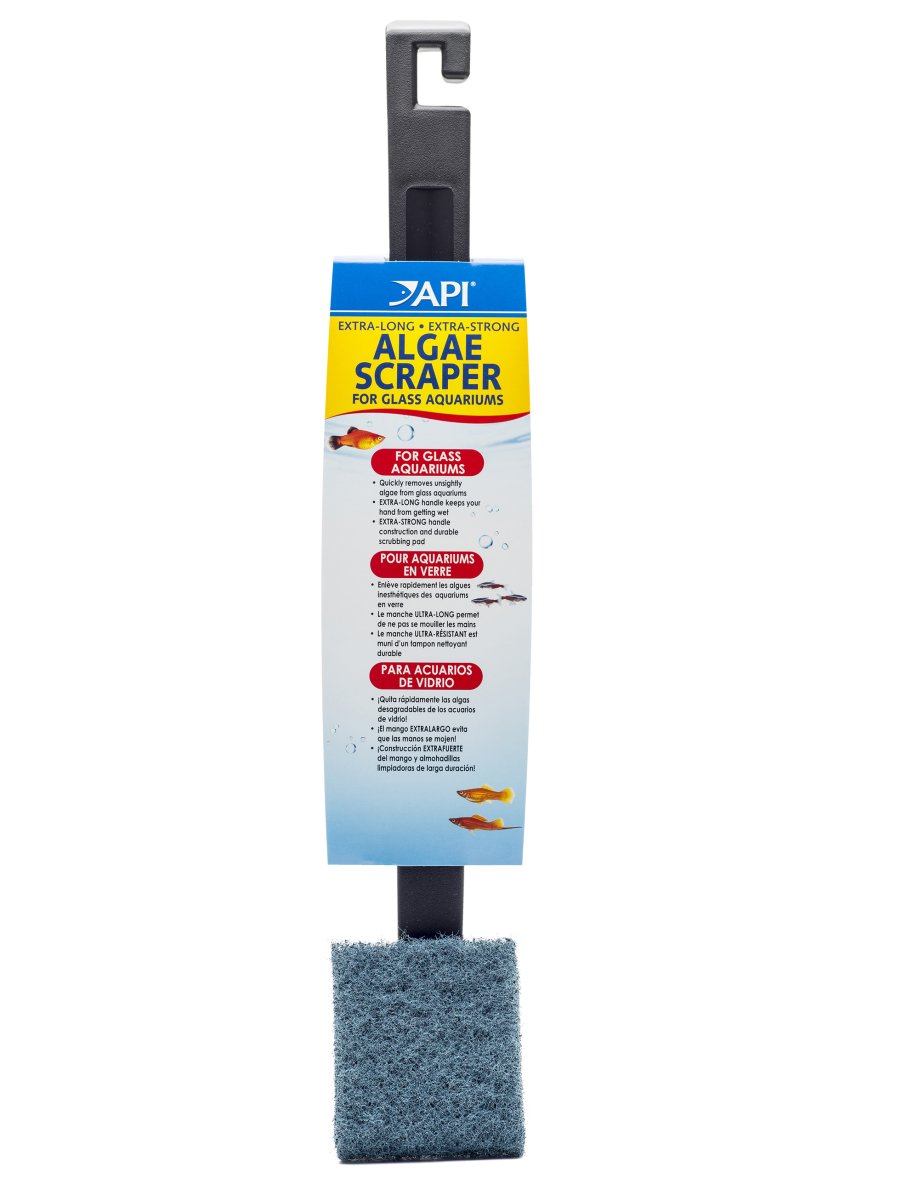 API ALGAE SCRAPER FOR GLASS AQUARIUMS - EXTRA LONG - Shopivet.com