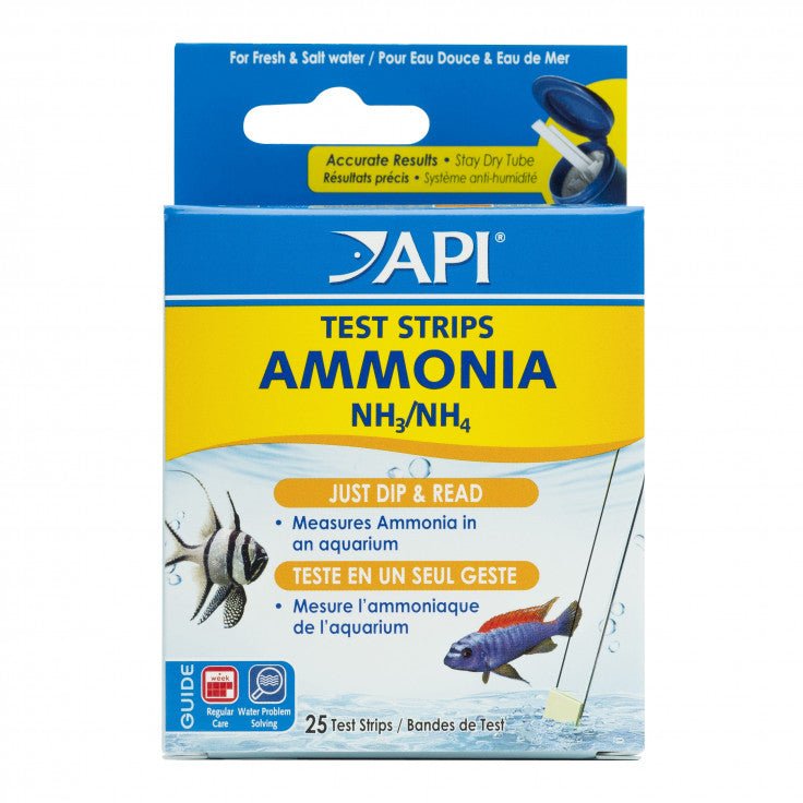 API AMMONIA NH3/NH4 TEST STRIPS, 25 COUNT - Shopivet.com