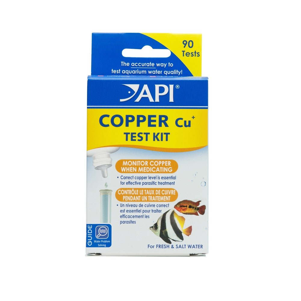 API COPPER CU+ FRESHWATER & SALTWATER AQUARIUM TEST KIT, 90 COUNT - Shopivet.com