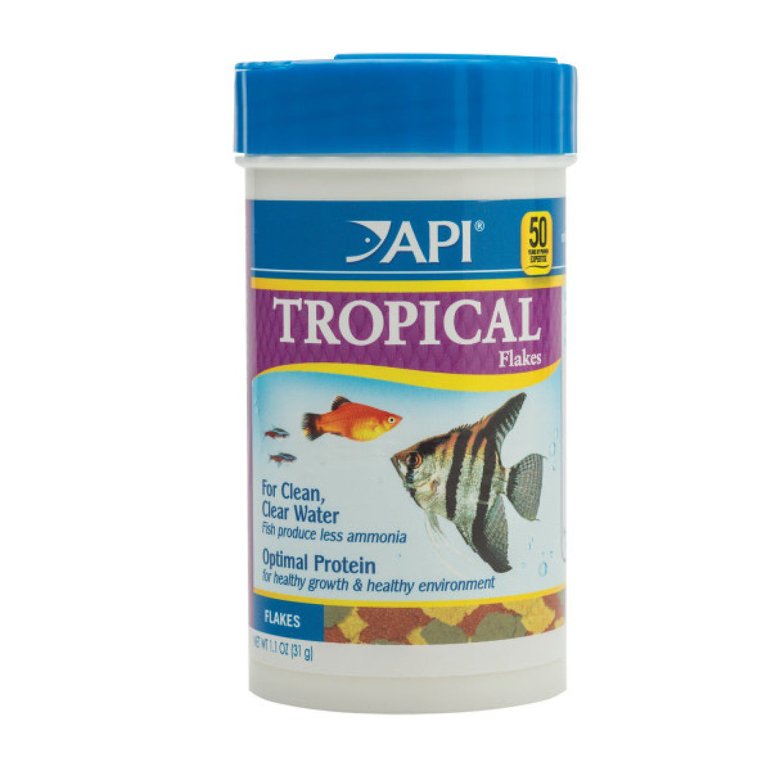 API Flakes Tropical Fish Food, 1.1 OZ (31g) - Shopivet.com